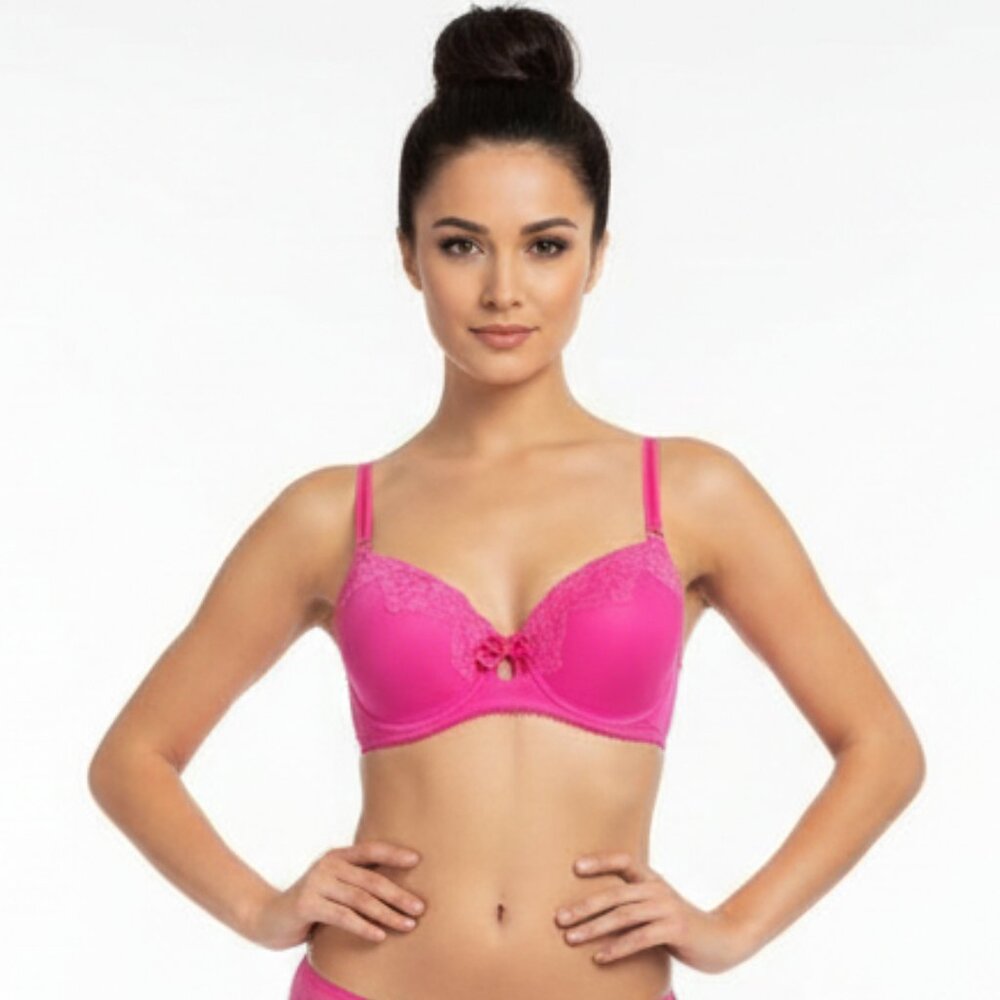 Badgley Mischka Hot Pink Contour Underwire Bra NEW 36B